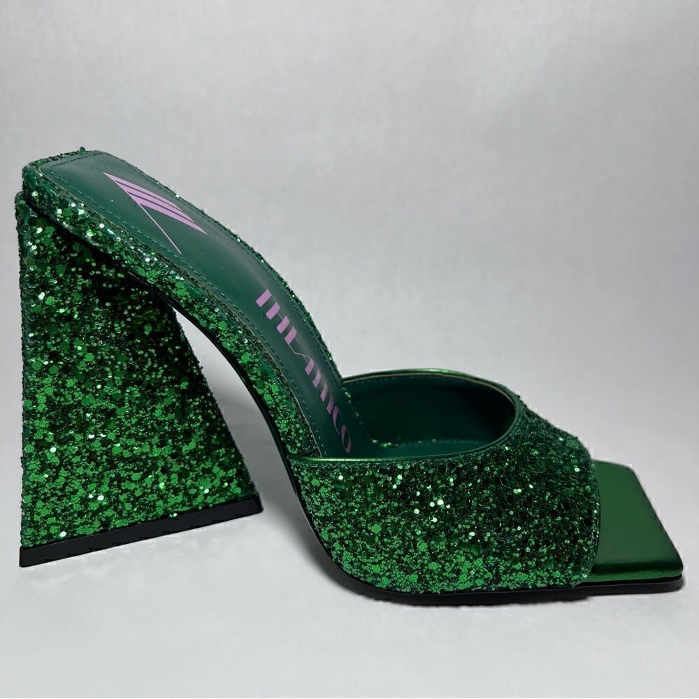 The Attico Devon Mule in Apple Green